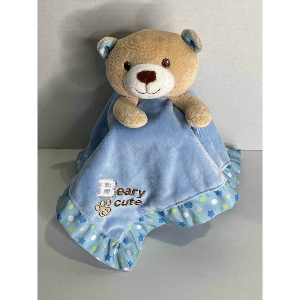 Garanimals Bear‎ Rattle Head Lovey Security Blanket Embroidered Beary Cute 2016